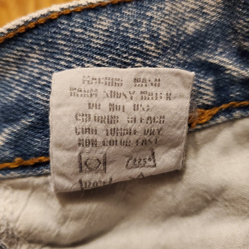 Vintage 90s Acid Wash Shorts Men 35‎ Freeway Gitano Denim Blue Jean Casual - Picture 9 of 9